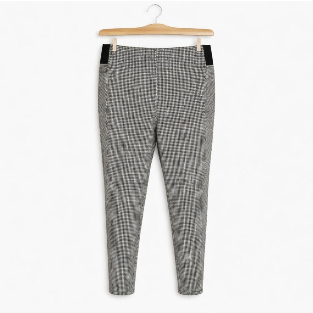 Terra and Sky Black Herringbone Pants Plus Size 2X